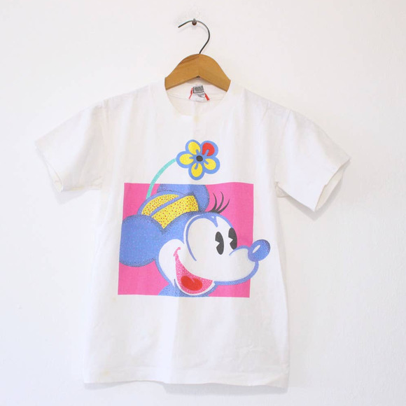 Vintage Kids Walt Disney Minnie Mouse T Shirt Medium 10-12 - Picture 1 of 6